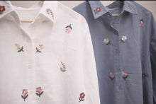 Load image into Gallery viewer, Embroidered Linen Top
